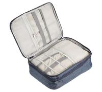 PATIKIL 11 x 8.3 inch Boîtier Organisateur Électronique, 1 Pcs Sac Organisateur Imperméable pour Câbles Étui De Transport pour Multimètre Numérique Appareil Photo Chargeur Bleu Marine