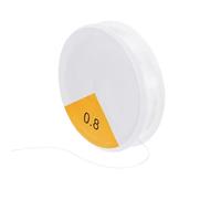PATIKIL 11 Yard Stretchy Bracelet String, 0.8mm Round Elastic String Stretch Crystal String Bead Cord for Bracelets Beading Jewelry Making, White
