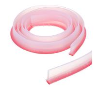 PATIKIL 118 Pouce Pliable Douche Seuil Eau Barrage Garde, Douche Bouchon Barrière Auto-adhésif Évier Éclaboussure Protections pour Sans cadre Douche Porte Bas, Transparent (1,2"L x 0,6"H)