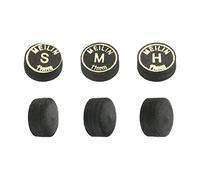 PATIKIL 11mm Queue Billard Pointes Trousse, 6 en 1 H, M, S Multiple Couche Billard Queue Pointes Laminé Coller Snooker Bâton Pointe Billard Accessoires, Noir