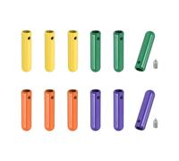 PATIKIL 12 Embouts de lacets avec vis, Alliage 25mm Aglets Chaussures Lacets Extrémité Embout Cap Remplacement pour Cordons de Lacets de Vêtements, 4 Couleurs (Vert, Jaune, Violet, Orange)