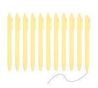 PATIKIL 12 Pack Stylos À Bille Rétractables Gel, Pointe Fine 0.5mm Encre Noire Couleur Rétro Écriture Fluide Stylos Pour Fournitures De Bureau Maison Journalisation Carnet, Jaune Clair