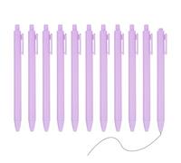 PATIKIL 12 Pack Stylos Bille Rétractables Gel, Pointe Fine 0.5mm Encre Noire Couleur Rétro Écriture Fluide Stylos Mignons Pour Fournitures De Bureau Maison Journal Carnet, Violet Clair