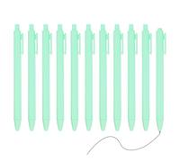 PATIKIL 12 Pack Stylos Bille Rétractables Gel, Pointe Fine 0.5mm Encre Noire Couleur Rétro Écriture Fluide Stylos Mignons Pour Fournitures Bureau Maison Journal Cahier, Vert Clair
