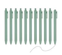 PATIKIL 12 Pack Stylos Bille Rétractables Gel, Pointe Fine 0.5mm Encre Noire Couleur Rétro Écriture Fluide Stylos Mignons Pour Fournitures Bureau Maison Journal Carnet, Vert