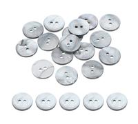 PATIKIL 12 Pcs 15mm Boutons Nacre, 2 Trou MOP Boutons Coquillage Naturel Pour Couture Vêtements Manteaux Costumes Chemise DIY Décoration Artisanale, Gris