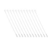 PATIKIL 12 Pcs Câbles De Sécurité 7.8", Diamètre Intérieur 3/64" (1mm) Câble Tressé En Acier Inoxydable Avec Double Boucles Pour Anti-Vol Extérieur Valise Éclairage Scénique Jardin, Argent
