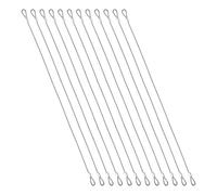 PATIKIL 12 Pcs Câbles Sécurité 15.7", Diamètre Intérieur 3/64" (2mm) Câble Tressé En Acier Inoxydable Avec Double Boucles Pour Anti-Vol Extérieur Valise Éclairage Scénique Jardin, Argent