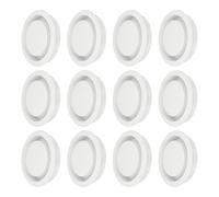 PATIKIL 12 Pcs Grille De Ventilation Ronde 50mm/2" Plastique Blanc | Soffite Bouche D'Aération Plancher Bouches D'Aération Trou De Ventilation Pour Maison Mur Conduit Placard Garde-Robe