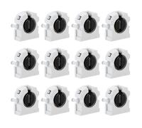 PATIKIL 12 Pcs T8 Support de Lumière Fluorescente 29x32x13mm | 500V Remplacement du Support de Lampe de Type Tournant Non Shunté, G13 Base de Lampe Douille de Tube Fluorescent LED