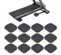 PATIKIL 12 Pcs Tapis De Treadmill, 4x4x0.6 Mousse Haute Densité Coussin Anti-Vibration Anti-Bruit D'Équipement d'exercice pour Tapis Protection Réduction, Bleu