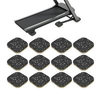 PATIKIL 12 Pcs Tapis De Treadmill, 4x4x0.6 Mousse Haute Densité Coussin Anti-Vibration Anti-Bruit pour Équipement d'exercice pour Tapis Protection, Blanc