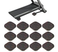 PATIKIL 12 Pcs Tapis De Treadmill, 4x4x0.6 Tapis De Sol Anti-Vibration en Mousse Haute Densité pour du Bruit D'Équipement d'exercice pour Protéger, Orange