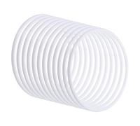 PATIKIL 12 Pièces 7.3 Pouces Anneaux Attrape-Rêves pour DIY Blanc | Cerceaux Ronds en Plastique Macramé Pour Décoration Murale Maison Voiture, Artisanat Mariage