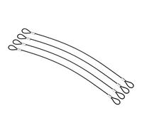 PATIKIL 12 Pouce Sécurité Câble Serrure, 4 Lot Acier Inoxydable Acier 2mm Diamètre Sécurité Fil Corde avec Double Boucle pour Scène Éclairage Bagage Serrure Noir