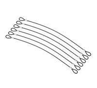 PATIKIL 12 Pouce Sécurité Câble Serrure, 6 Lot Acier Inoxydable Acier 2mm Diamètre Sécurité Fil Corde avec Double Boucle pour Scène Éclairage Bagage Serrure Noir