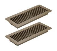 PATIKIL 12 X 4 Pouces Grille de Sol, 2Pcs Couverture de Ventilation en Acier Robuste Réglable Décorative Facile à Ajuster pour Grilles de Sol pour Maison Bureau, Marron