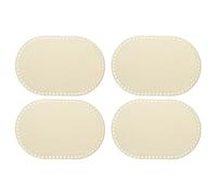 PATIKIL 12" x 8" Fond de Panier au Crochet, 4Pcs Ovale Base en Bois pour Tricot au Crochet pour Bricolage, Tissage, Fabrication de Paniers, Fournitures de Décoration
