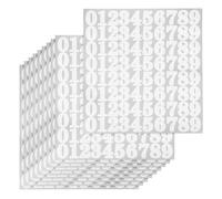 PATIKIL 1200 Pcs 15 Feuilles Numéros de Boîte aux Lettres, 1 Pouce Autocollants Blancs Imperméables pour l'Extérieur pour Adresse Maison