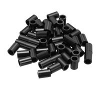PATIKIL 120Pcs Entretoise ABS M6 x 9mm OD x 13mm L Rondelles d'Espacement Rondes en Plastique Noir, Écrou d'Écartement Non Fileté pour Vis, Boulons, Prise Électrique