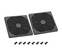 PATIKIL 123mm refroidisement Ventilateur Filtre avec Vis, 2 Paquet ABS Ventilateur Grille Protection Garde pour Ventilateur Protection Couverture Bricolage, Noir