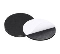 PATIKIL 127 mm Diamètre Patins en Feutre pour Meuble, 4 Pcs 5 mm Épais Base pour Lampe Rond Protecteur de Sol Adhésif Doux, Antidérapant et Anti-Rayures, pour Meubles, Noir