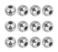 PATIKIL 12Pcs 17mm Douilles A Bille Acier Adaptateur A Rotule Argent | Pour Super Clamp Monture Hot Shoe Lumiere Pied Telephone, Filetage Femelle M8 UNC