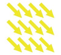 PATIKIL 12Pcs Autocollant Flèche 10"x4" Autocollants de Sol Fléchés Jaune | Autocollants Imperméables Amovibles, pour Marquage Mural Instructions Routières
