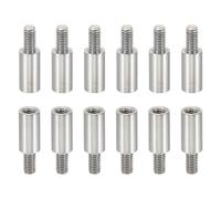 PATIKIL 12Pcs M3 Entretoises, 11+6mm Entretoise Filetée M3 en Acier Inoxydable Kit de Vis 3mm ID 5mm OD Adaptateurs de Filetage Métrique Mâle Femelle pour Carte de Circuit Imprimé PCB