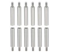 PATIKIL 12Pcs M3 Entretoises, 25+6mm Entretoise Filetée M3 en Acier Inoxydable Kit de Vis 3mm ID 5mm OD Adaptateurs de Filetage Métrique Mâle Femelle pour Carte de Circuit Imprimé PCB