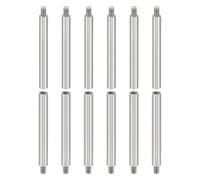 PATIKIL 12Pcs M4 Entretoises, 50+6mm Entretoise Filetée M4 en Acier Inoxydable Kit de Vis 4mm ID 6mm OD Adaptateurs de Filetage Métrique Mâle Femelle pour Carte de Circuit Imprimé PCB