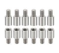 PATIKIL 12Pcs M4 Entretoises, 8+6mm Entretoise Filetée M4 en Acier Inoxydable Kit de Vis 4mm ID 6mm OD Adaptateurs de Filetage Métrique Mâle Femelle pour Carte de Circuit Imprimé PCB
