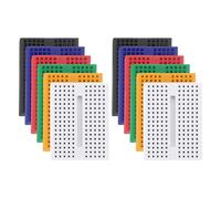 PATIKIL 12pcs Mini Breadboard Small Breadboard 170 Tie Points 6 Color | Prototype PCB Bread Board, Solderless Breadboard, Electronics Self Adhesive Plates, SYB-170