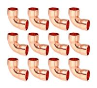 PATIKIL 12pcs Raccord Coudé en Cuivre pour Tuyaux Gaz, 10mm Raccord Tuyau d'Arrosage Durite Essence, Raccords Tuyauterie à Pression pour HVAC Climatisation Plomberie, Épaisseur 1mm