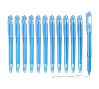 PATIKIL 12Pcs Stylos Gel Effaçables, 0.5mm Pointe Fine Stylo Marqueur Effaçable À La Chaleur Avec Capuchon Écriture Fluide Marqueurs Tissu Pour Écriture Planner, Encre Bleu Ciel