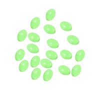 PATIKIL 12x8mm Perles De Pêche Luminescentes, 100Pcs Ovales en Caoutchouc Plastique Souple Appâts De Pêche Oeufs Perles Accessoires Leurres avec Boîte De Rangement, Vert