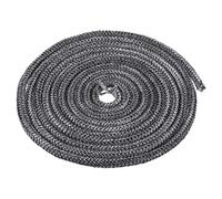 PATIKIL 13.12ftx5/16" Fibre Verre Cordon, Rond Tressé Cordon Haute température Stove Joint étanchéité pour Chaudière Four Fours Moulage, Noir