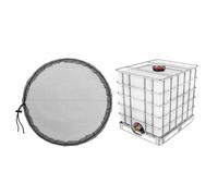 PATIKIL 13.7 Pouce IBC Couvercle Filtre Mesh Couvercle Polyester IBC Boîte Couvercle pour 275 Gallon Eau de Pluie Réservoir, Noir