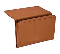 PATIKIL 13" Feutre Chevet Organisateur, Lit Pendaison Caddie 5 Poches Canapé Bureau Pendaison Sac pour Magazine Télécommandes Téléphone Tablette, Marron