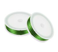 PATIKIL 131 Pieds Souple Pagaie Fleuriste Fil, 2 Rouleaux 0.5 mm Perlage Fil Métal Floral Tige Torsadé Liens pour Fleur Ordonnées, Vert