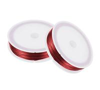 PATIKIL 131 Pieds Souple Pagaie Fleuriste Fil, 2 Rouleaux 0.5 mm Perlage Fil Métal Floral Tige Torsadé Liens pour Fleur Ordonnées, Rouge