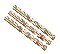 PATIKIL 13mm Foret Hélicoïdal, Tige Droite Jobber M35 Cobalt 5% Acier Rapide 135° Finition Or, Mèche pour Métal Acier Inoxydable Dur, Forets à Métaux à Haute Dureté - Lot de 3