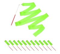 PATIKIL 14 Pack Rubans De Danse 78.7 Pouces Avec Bâton Anti-Dérapant Vert | Streamers De Danse Gymnastique, Pour Cadeaux Danse Spectacles De Talent, Twirling De Bâton