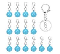 PATIKIL 14 PCS Cloche Pour Chien Mini Cloche Pour Chat Bleu Ciel | Petite Cloche Pour Animal De Compagnie, Porte-Clés Attache Mignon Lot Métal Bruyant Tintement, Pour De Chien