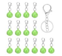 PATIKIL 14 PCS Cloche Pour Chien, Mini Cloche Pour Chat Petite Cloche Pour Animal De Compagnie Attache-Porte-Clés Cloches Boucle Mignon Métal En Gros Sonore Tintement, Vert