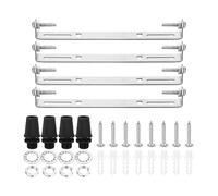 PATIKIL 145mm Support de Fixation Plafonnier, 4 Ensemble Lumière Luminaire Montage Support Plaque Acier Barre Transversale pour suspensions Mur Lumière, avec Vis Rondelle Écrou Trousse