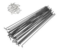 PATIKIL 14G Rayons De Vélo 188 Mm/7.4 Pouce, 36 Pcs Acier Inoxydable J Bend 2mm Rayons VTT avec Écrous en Laiton pour Vélo De Ville Vélo Électrique VTT Roue Rayons, Noir