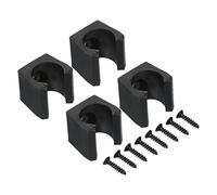 PATIKIL 14mm Diamètre Billards Queue Clip Positionnement Support, 4 Paquet Plastique Snooker Clip pour Canne à Pêche Billard Queue Grille Stockage, Noir