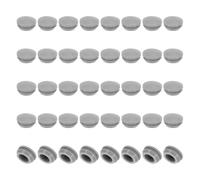 PATIKIL 14mm Diamètre Bouchon de Trou en Silicone, 40 Pcs Capuchon Protection Rond à Encliquetage pour Bouton Meuble pour 14-15mm de Trou pour Trou Cylindre Cloison d'Étanchéité, Gris