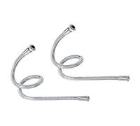 PATIKIL 15.7" Microphone Col Cygne, 2Pcs M10/M8 Filetage 8mm Métal Universel Tuyau Flexible Bras Col Cygne Tube Extension pour Multifonction Bricolage, Argenté